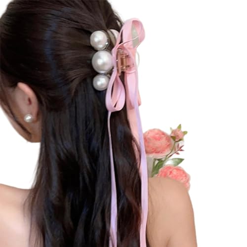 Mocoocouture Band Haarspangen Ballett Haarspange Perlen Schleife Haarschmuck Bunte Haarnadel Stilvolles Stirnband Für Frauen Einfache Haarspange von Mocoocouture