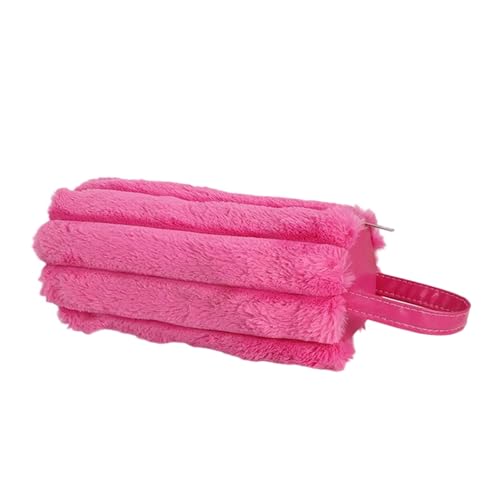 Mocoocouture Bleistiftkoffer Mit Großer Kapazität Mit Geräumigen Fächern Plüschstifte Beutel Beutel Stift Organisatoren Bag Travel Make Up Tasche Plüsch Girls Kosmetische Aufbewahrung Gehäuse von Mocoocouture