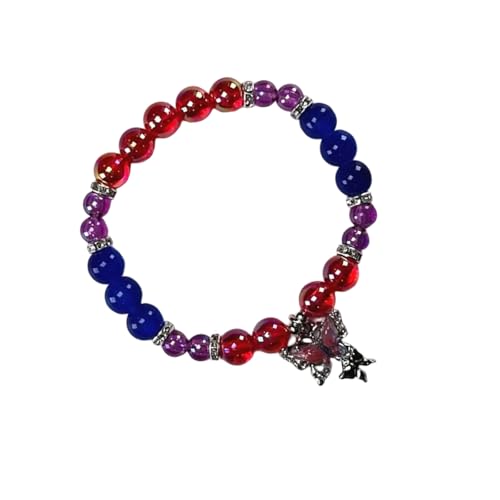 Mocoocouture Buntes Kristallperlenarmband Perlen Armband Schmetterling Anhänger Handchain Accessoire Für Partys Und Alltägliche Verschleiß von Mocoocouture