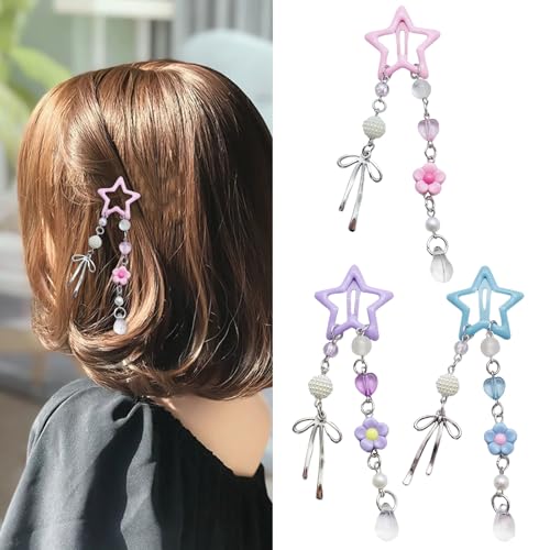 Mocoocouture Einzigartige Star Designs Haarclip In Dopaminfarben Leichtes Und Robustes Haar Accessoire Für Fashion Forward Women School Life Accessoire von Mocoocouture