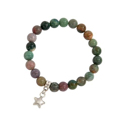 Mocoocouture Handgewebte Spiralen Sternmuster Armband Bunte Unregelmäßige Türkiser Bead Verstellbares Verschluss Designs Künstlerische Handgefertigte Perlenarmband von Mocoocouture