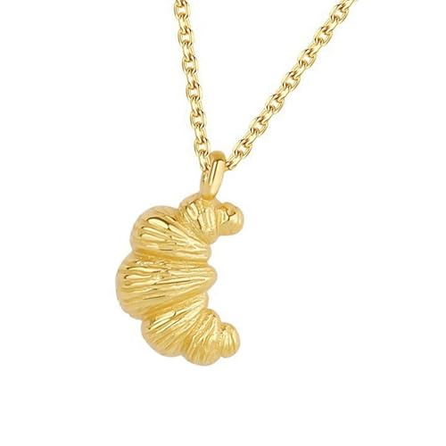 Mocoocouture Leichte Croissants Halskette Trendy Croissants Halskette Tragbare Schlüsselbeinkette Für Mode Enthusiasten Alltag von Mocoocouture