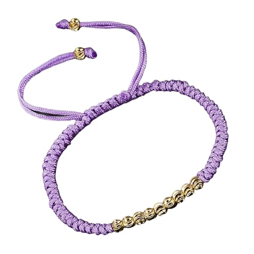 Mocoocouture Rot Geflochtene Kabelvereinbarung Länge Armband Unisex Leicht Komfortable Tägliche Kleidung Accessoire Für Frauen Mädchen Anpassbares Armband Für Sport von Mocoocouture