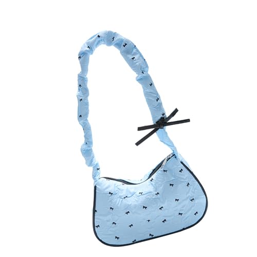 Mocoocouture Stilvolle Damen Achselbärchen Geldbeutel Leichte Stoff Umhängetasche Mit Bowknot Detail Für Tägliche Pendelpendelwachen Trendbögen Satchel von Mocoocouture