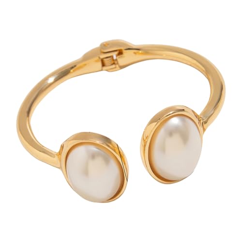 Mocoocouture Stilvolle Offene Manschette Mit Perlen Und Legierten Hochwertigen Armbandschmuck Mit Offenen Designs Ideal Für Bürokleidung Hochwertiger Schmuck von Mocoocouture