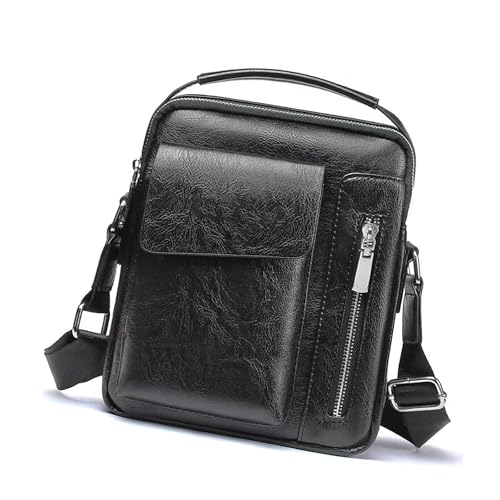 Mocoocouture Stylish PU Leder Crossbody Umhängetasche Für Männer Mit Mehreren Taschen Und Verstellbarem Riemen Retro Kleine Boten Kompakte Kreuzkörper von Mocoocouture