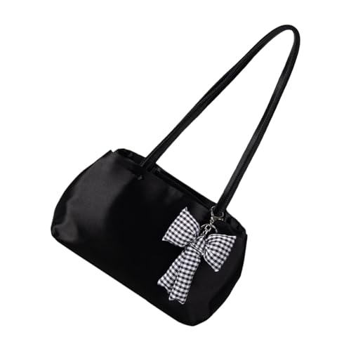 Mocoocouture Stylish Seide Feel Feel Nylon Umhängetasche Koreanische Einfache Feste Farbe Achsel Unterarm Elegante Studenten Handtasche Für Frauen Mädchen Nylon Schulter von Mocoocouture