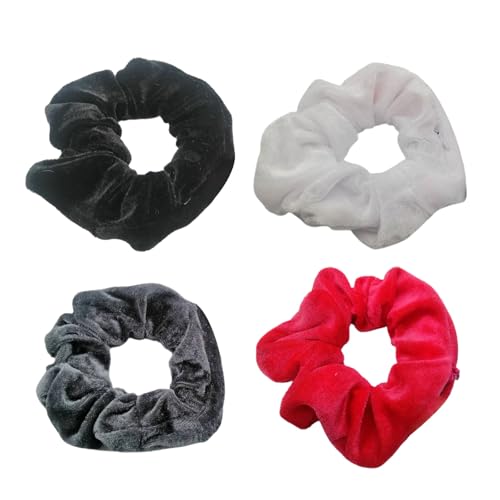 Mocoocouture Velvets Scunchies Mit Reißverschluss Pocket Elastic Hair Bands Für Frauen Und Mädchen Farbenfrohe Pferdeschwanzhalter Accessoires Trendy Haardekorationen von Mocoocouture