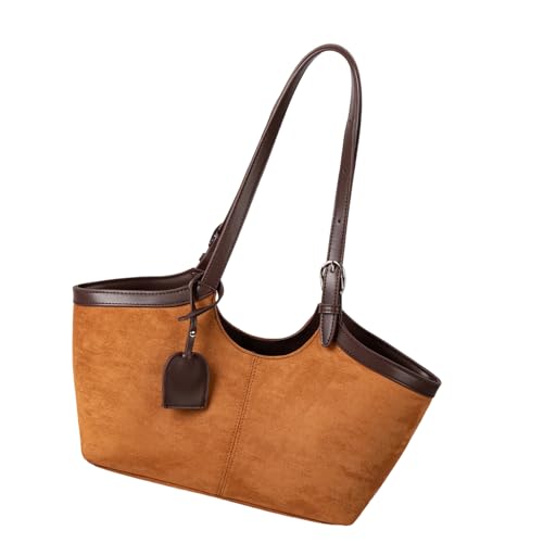 Mocoocouture Vintage Inspirierte Umhängetasche Mit Mehreren Fächern Kratzfeste Ergonomische Achselholzasche Für Frauen Mädchen Geräumige Pendlertasche Für Die Arbeit von Mocoocouture