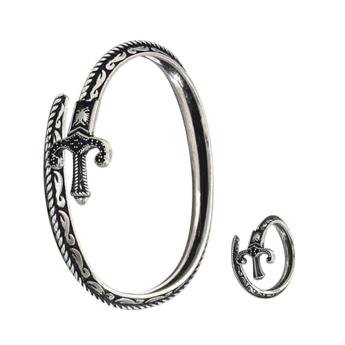 Mocoocouture Vintage Verstellbare Schwerter Designringe Und Armreifen Offenbarer Schmuck Für Frauen Unisex Legierung Accessoires Stilvolle Offenbare Schwerter Schmuckzubehör Accessoires von Mocoocouture