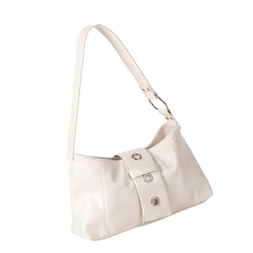 Mocoocouture Vintage Wachspu Leder Unterarm Tasche Für Frauen Leichtgewichtige Umhängetasche Mit Metalldetail Casual Abend Geldbeutel Elegant Retro Inspirierte Achselstoffe von Mocoocouture