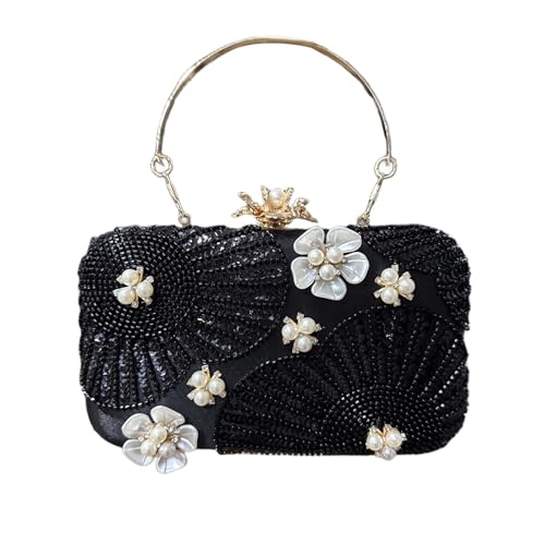 Mode Frauenbag Abend Handtasche Geldbörse Mit Funkelnden Pailletten Und Perlendetails Für Die Abendhalm Für Besondere Anlässe Geeignet von Mocoocouture