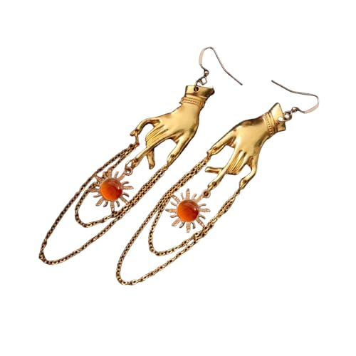 Schillerndes Goldenes Armband Sonnenparty Ohrringe Drop Ohrhaken Für Mode Enthusiasten Vielseitig Für Verschiedene Gelegenheiten Frauen Mode Ohrschmuck von Mocoocouture