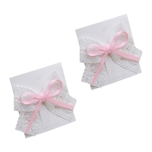 Schöne Flache Clip Haarnadel Spitze Cottagecore Kopfbedeckung Bunches Clip Elegante Schleife Haarspange Foto Requisiten von Mocoocouture