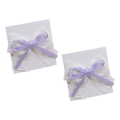 Schöne Flache Clip Haarnadel Spitze Cottagecore Kopfbedeckung Bunches Clip Elegante Schleife Haarspange Foto Requisiten von Mocoocouture