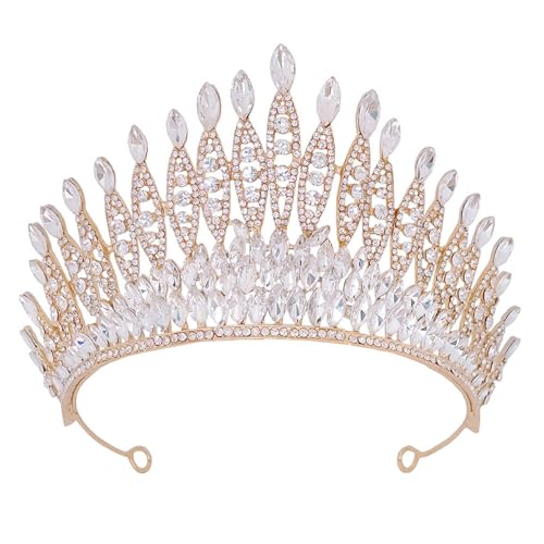 Mocoocouture Sekt Strasssteine Brautkronen Verstellbare Größe Kristalle Tiaras Für Brautjungfern Kopfzubehör Party Kopfbedeckung Metall von Mocoocouture