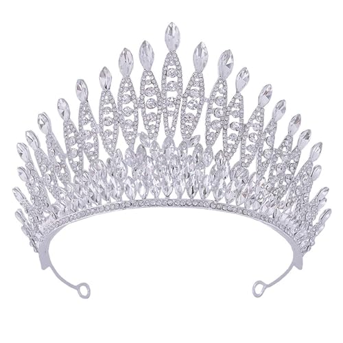Mocoocouture Sekt Strasssteine Brautkronen Verstellbare Größe Kristalle Tiaras Für Brautjungfern Kopfzubehör Party Kopfbedeckung Metall von Mocoocouture