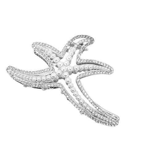 Sparkling Strassstones Star Fish Hair Claw Clip Elegante Designs Haarklemme Für Frauen Mode Kopfbedeckungen Haarzubehör von Mocoocouture
