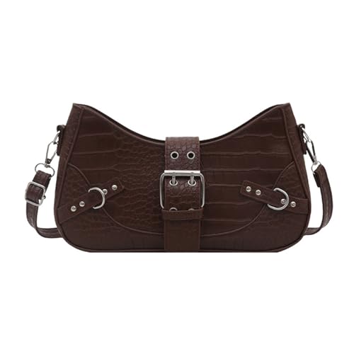 Stylish Crossbody Tasche Metall Nieten Die Geräumige PU Handtaschen Umhängetasche Mit Voreinstellbarem Riemen Für Frauen Und Mädchen PU Lederumhängetasche Für Frauen Detailliert Detailliert von Mocoocouture