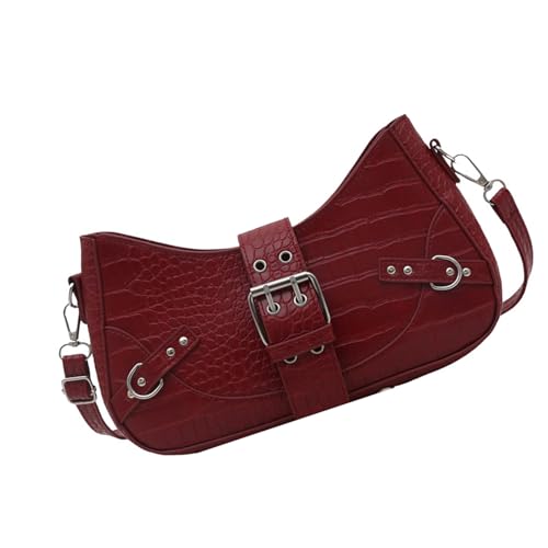 Stylish Crossbody Tasche Metall Nieten Die Geräumige PU Handtaschen Umhängetasche Mit Voreinstellbarem Riemen Für Frauen Und Mädchen PU Lederumhängetasche Für Frauen Detailliert Detailliert von Mocoocouture