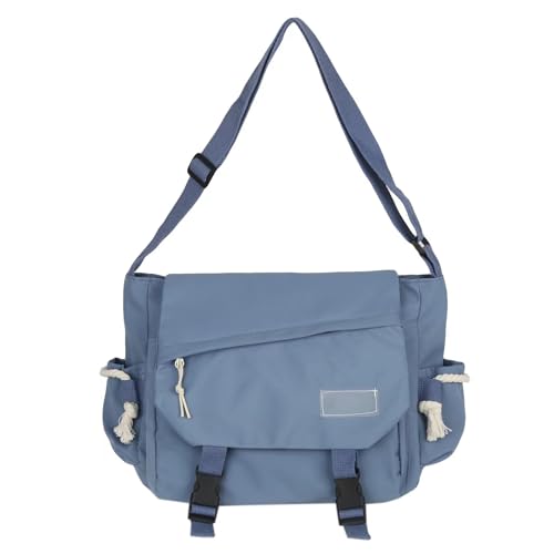 Unisex Solid Color Nylon Messengers Bag Lässiger Kapazität Crossbody Reißverschlüsse Schnall Schulter Handtaschenschule Großkapazitäts Umhängetasche von Mocoocouture