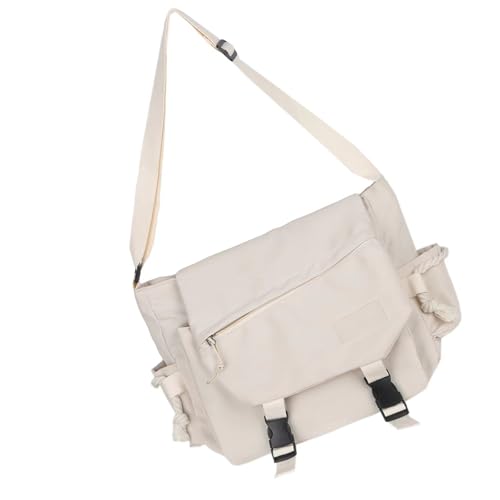 Unisex Solid Color Nylon Messengers Bag Lässiger Kapazität Crossbody Reißverschlüsse Schnall Schulter Handtaschenschule Großkapazitäts Umhängetasche von Mocoocouture