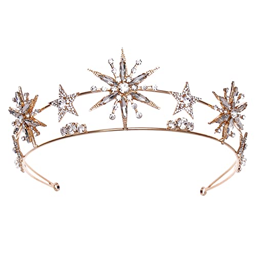 Zartes Barockes Vintage Haarband Glitzerndes Stirnband Junggesellenabschied Braut Brautschmuck Kopfschmuck Braut Diademe Mit Stern von Mocoocouture