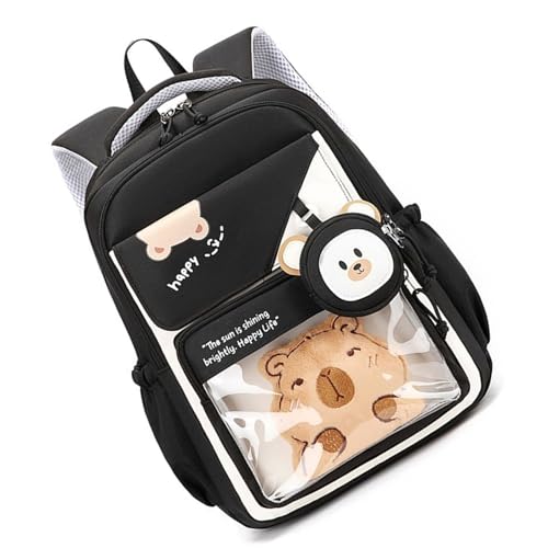Zimmer Rucksack Mit Mehreren Fächern Ergonomische Unterstützung Tierthema Daypack Für Jungen Und Mädchen Cute Bear Design Rucksack von Mocoocouture