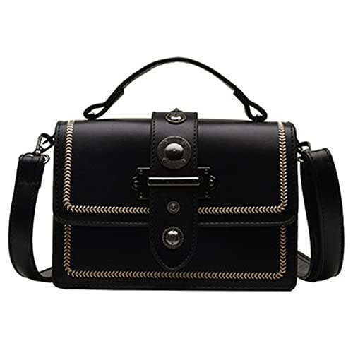 Mocturnity Damen BeiläUfig UmhäNgetasche Hochwertige PU-Leder Damen Handtasche mit Niete Schulter UmhäNgen Tasche A von Mocturnity