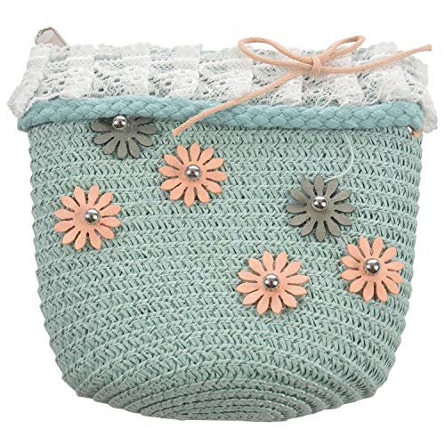 Mocturnity Damen Kinder Mädchen Prinzessin Prinzessin Umhängetasche Blumenbeutel Messenger Geldbörse Outdoor Strandtasche Sommer Gras Grün von Mocturnity