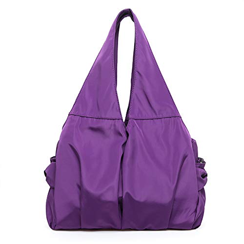 Mocturnity Frauentasche Schulter Tragbare UmhäNgetasche Wasserdichte Nylontasche Mode All-Match Mumie Tasche mit GroßEr KapazitäT Hellviolett von Mocturnity