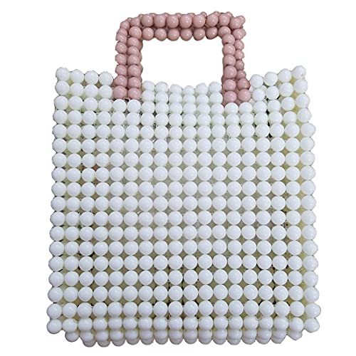 Mocturnity Mode Acryl Tasche Pearl Handmade Perlen Tasche Damenhandtasche Schulter Umhängetasche Materialpaket Rosa von Mocturnity