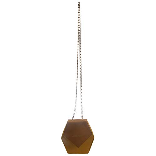 Mocturnity Mode Frauen Pu Kette Umhänge Geometrische Hexagon Polygon Lässige Umhänge Tasche Klappe Haspe Kette Gelb von Mocturnity