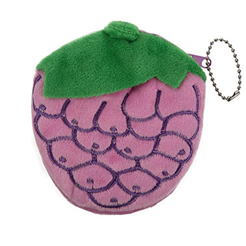 Mocturnity Obst Design MüNze Geld Tasche GeldböRse Brieftasche für Frauen MäDchen Lady Geschenk (Lila Trauben) von Mocturnity