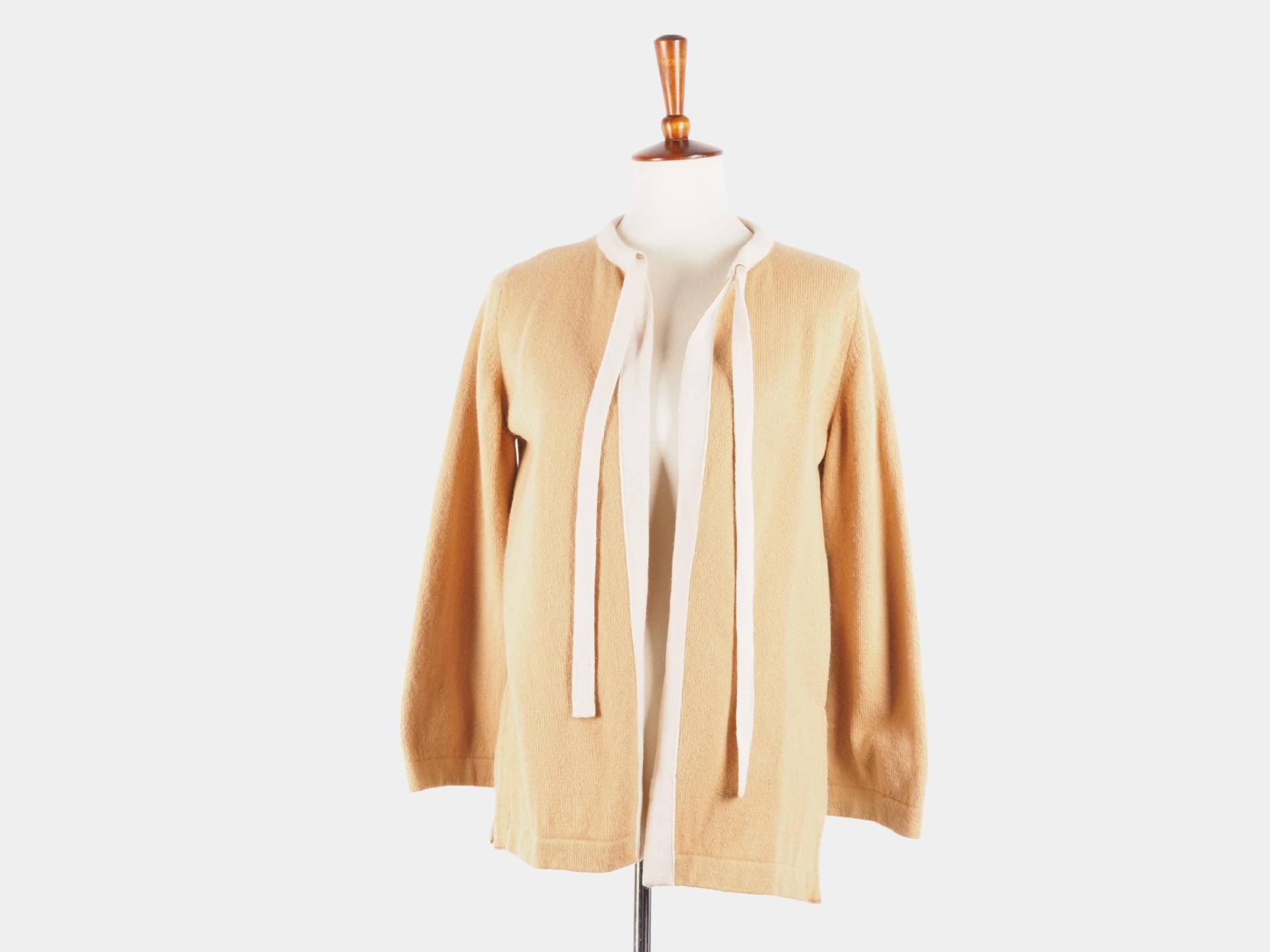 Ballantyne Vintage Damen Offene Strickjacke Pullover 102 40" Camel Braun M/L Selten von ModDept