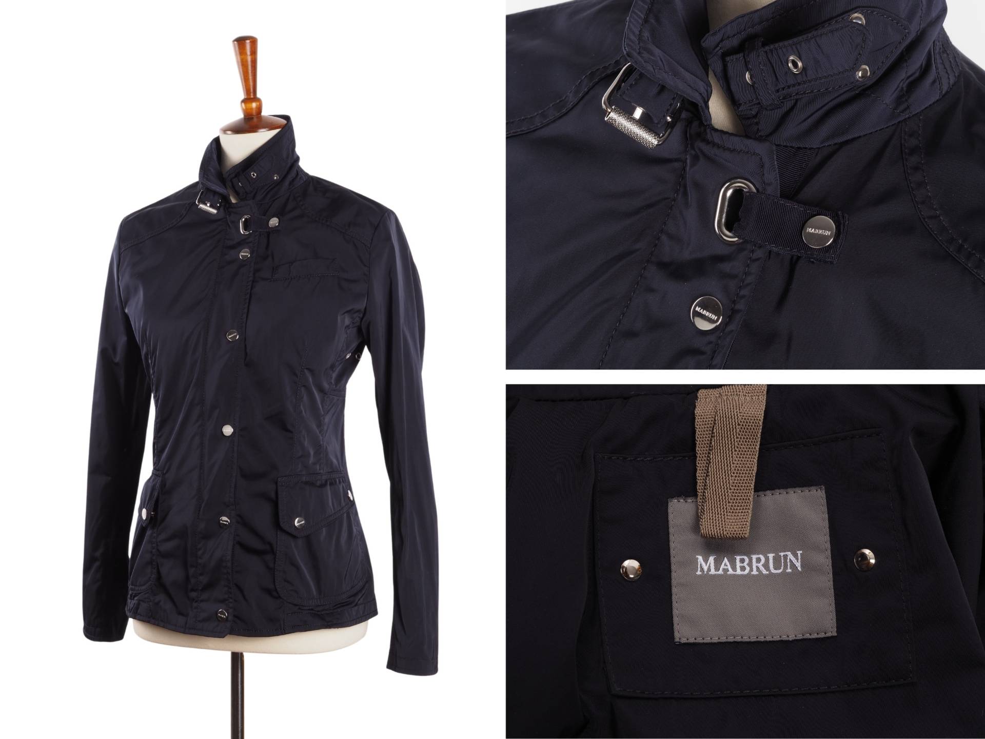 Mabrun Italien Damen Blau Navy Lässige Leichte Jacke 42 S M Us6 Us8 von ModDept