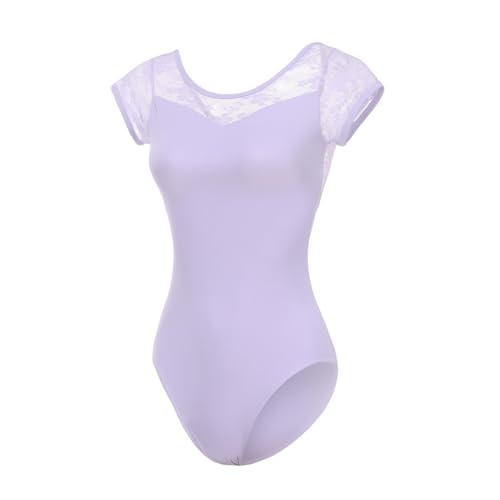 ModLatBal Damen und Mädchen Kurzarm Trikot für Balletttanz Body von ModLatBal