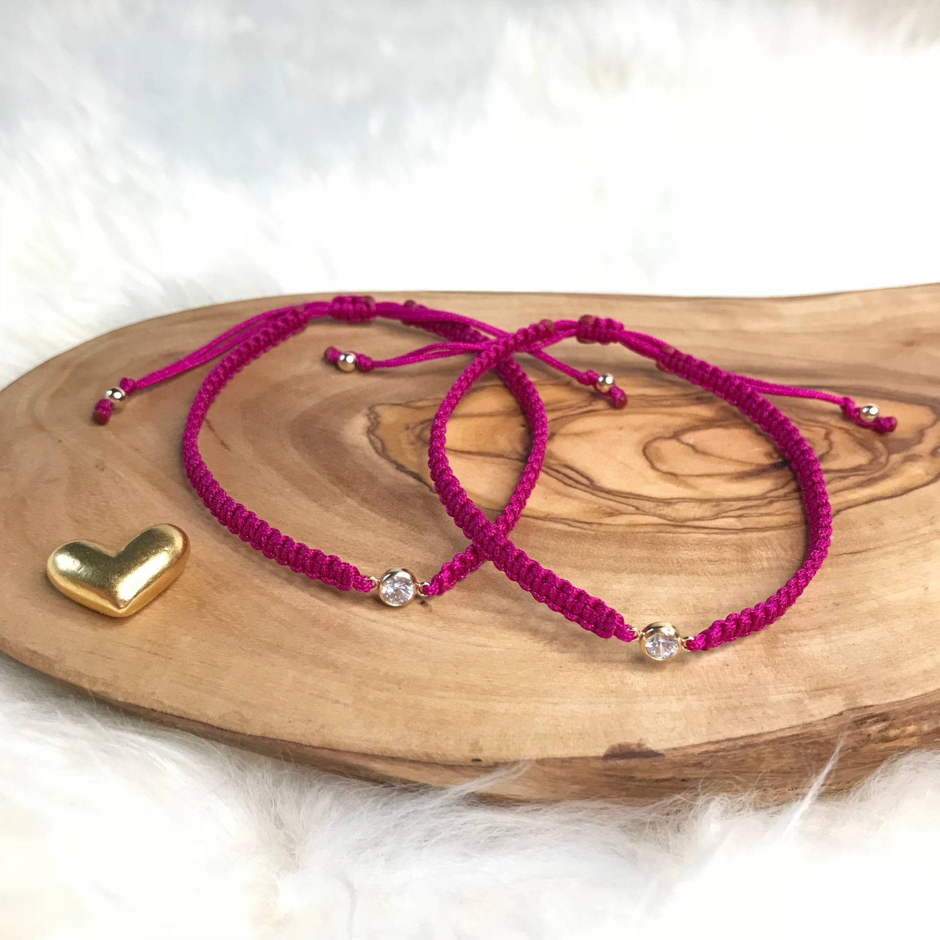 Passende Rosa Armbänder, Mutter Tochter Armband, Mama Und Ich Muttertag Geschenk, Makramee String Armbänder von ModStringsCo