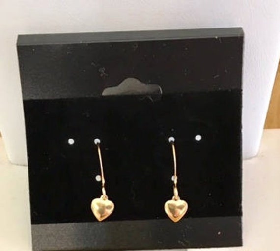 Vergoldete Herz-Ohrringe von ModVinFindings