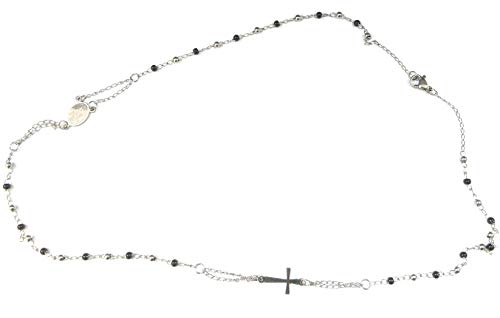 Moda Mavilla Halskette Rosenkranz Stahl Perlen 4 mm Größe 47 cm von MODA MavillA