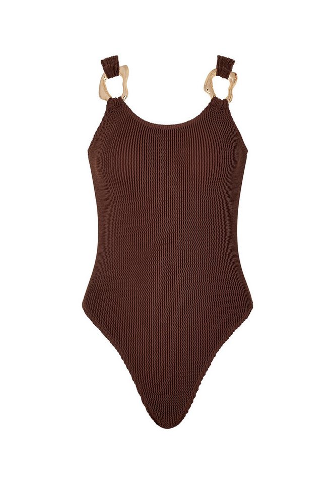 Moda Minx Badeanzug SCRUNCH Irregular Hoop Swimsuit (1-St) mit edlen Schmuckelementen an den Trägern von Moda Minx