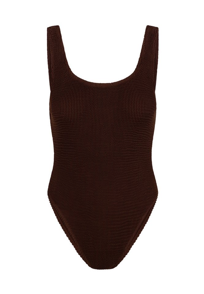 Moda Minx Badeanzug Scrunch Scoop Neck Swimsuit (1-St) mit strukturiertem Scrunch-Material von Moda Minx