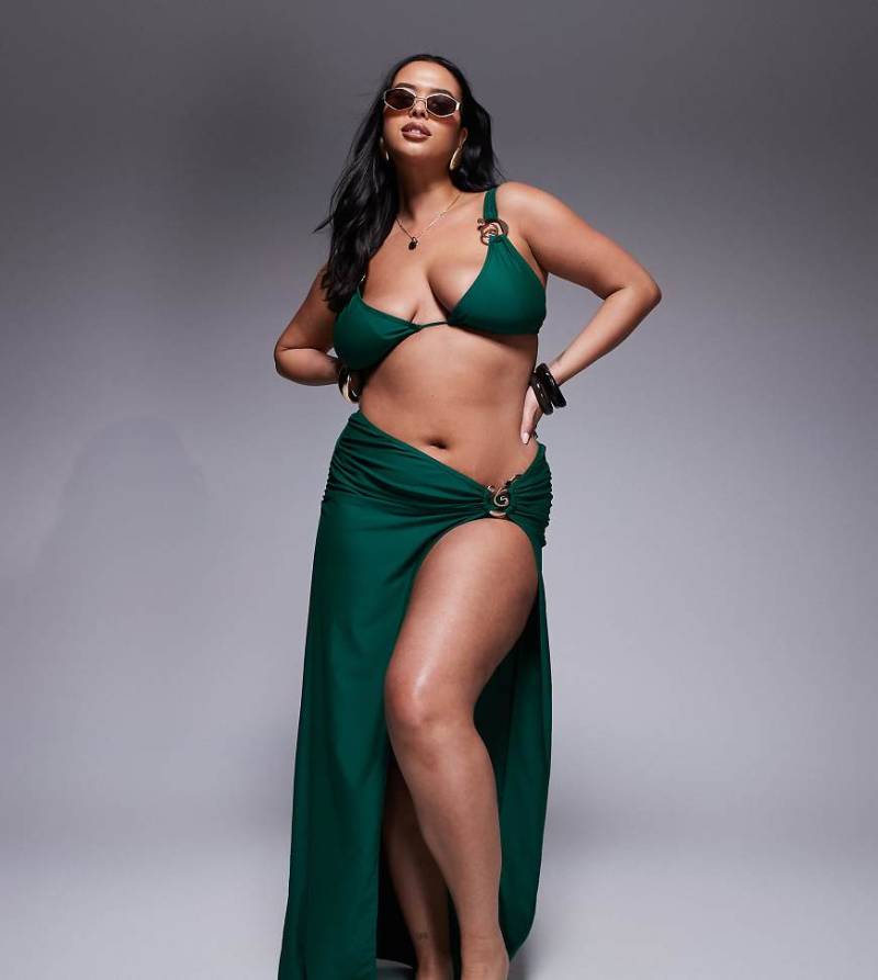 Moda Minx Curve - Maxi-Wickelrock in Grün von Moda Minx