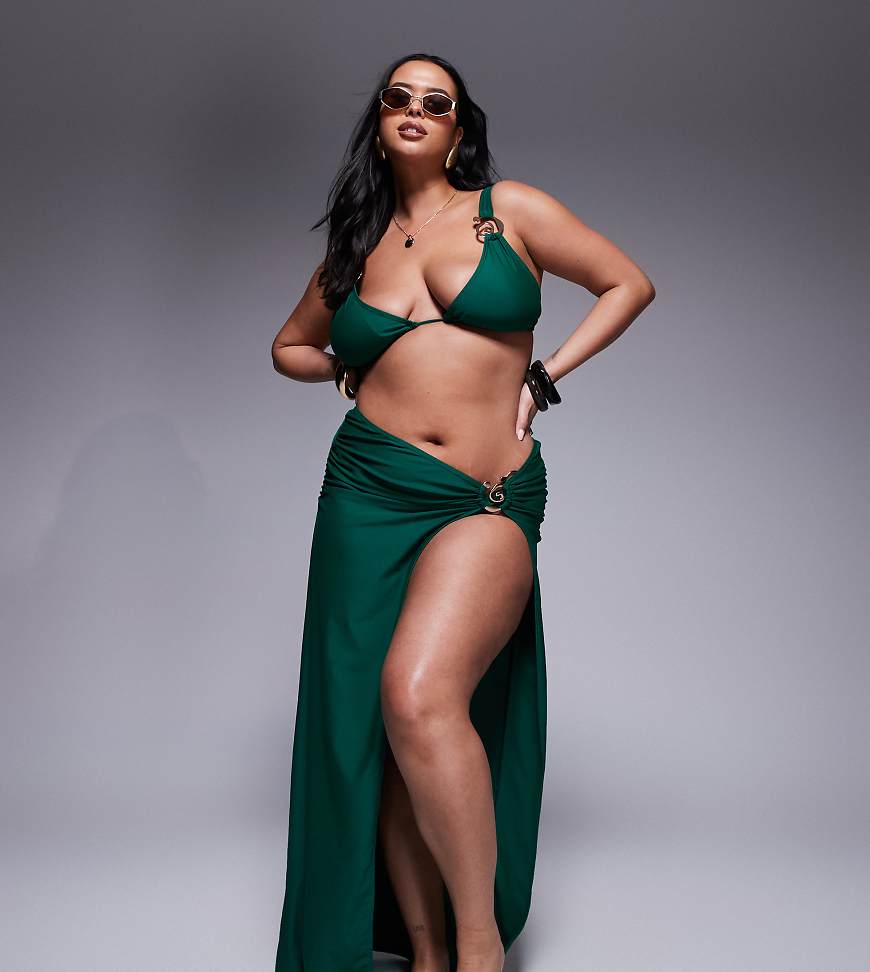 Moda Minx Curve - Maxi-Wickelrock in Grün Moda Minx Curve - Maxi-Wickelrock in Grün von Moda Minx