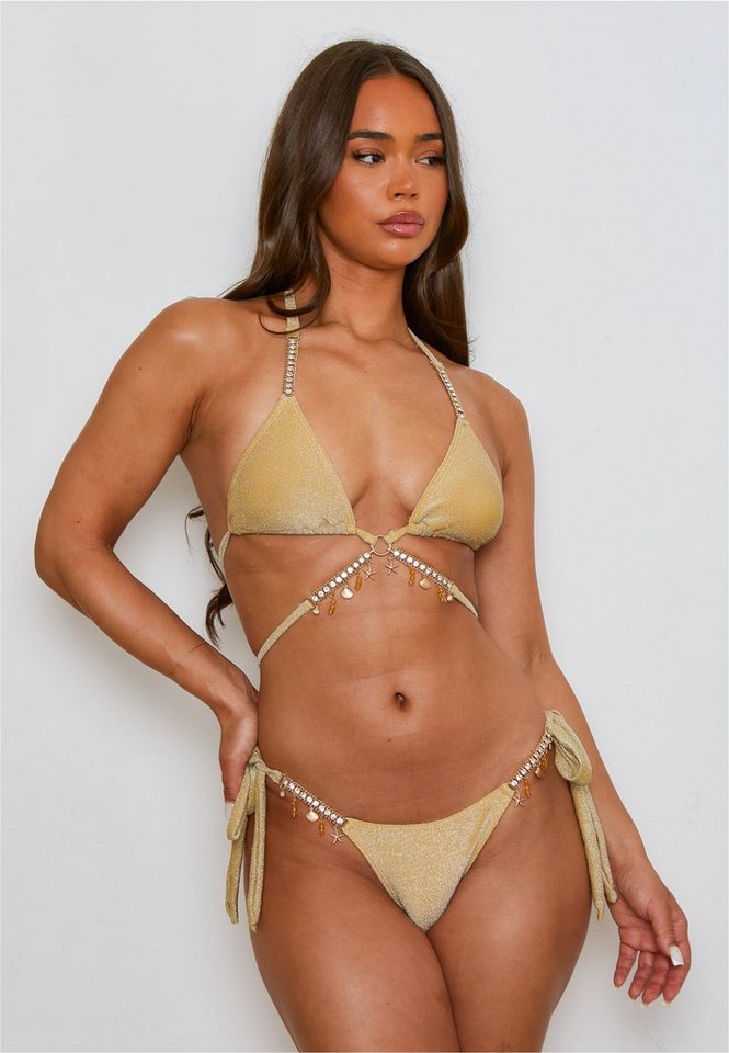 Moda Minx Triangel-Bikini-Top Lumiere Seychelles, mit funkelnden Anhängern Moda Minx Triangel-Bikini-Top Lumiere Seychelles, mit funkelnden Anhängern von Moda Minx