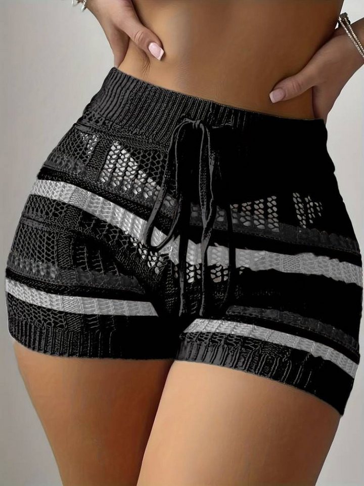 Moda Yakamoz Shorts Damen Gebundener Taillen Mini Strickware Kurz Moda Yakamoz Shorts Damen Gebundener Taillen Mini Strickware Kurz von Moda Yakamoz