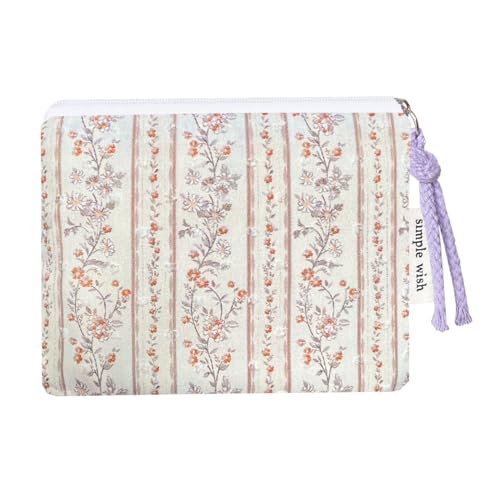 Modacarry Kleine Organizer-Tasche aus Baumwolle mit Blumenmuster und süßem Reißverschluss, für Damen und Mädchen, PPLCOF, Kokette von Modacarry