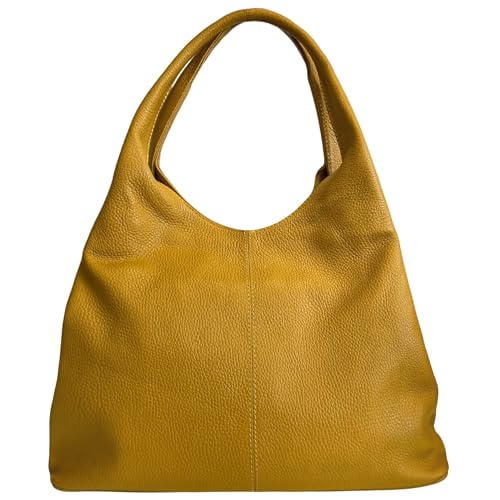Modarno Damen Ledertasche | Schwarz | Schultertasche | Echtleder | Made in Italy | Modell Samona, Senf Modarno Damen Ledertasche | Schwarz | Schultertasche | Echtleder | Made in Italy | Modell Samona, Senf von Modarno