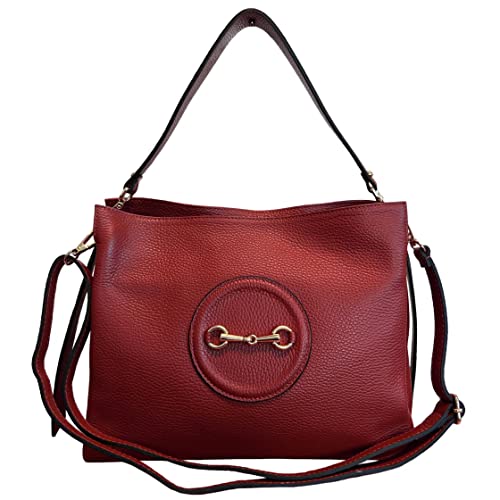 Modarno Damen Schultertasche/Hand Stil Metallklemme, rot von Modarno
