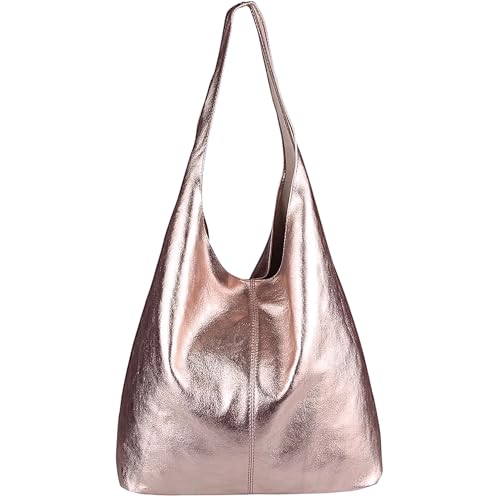 Modarno Damen Umhängetasche aus laminiertem Wildleder 34 x 17 x 59 cm, pink metallic Modarno Damen Umhängetasche aus laminiertem Wildleder 34 x 17 x 59 cm, pink metallic von Modarno